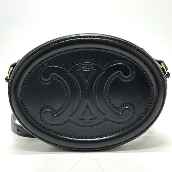 CELINE Triomphe Oval Purse Cuir crossbody bag Shoulder Bag - Picture 1 of 16